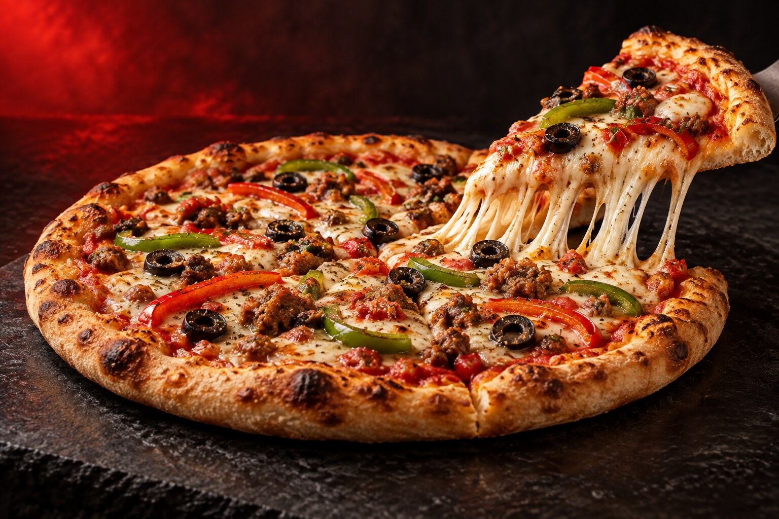 Pizza O’Max sortie du four